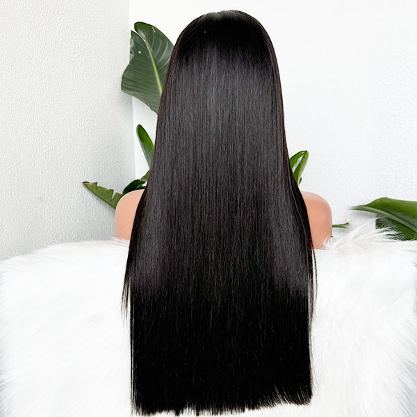 Bone Straight Super Double Drawn Raw Human Hair 5x5 HD Glueless Wig